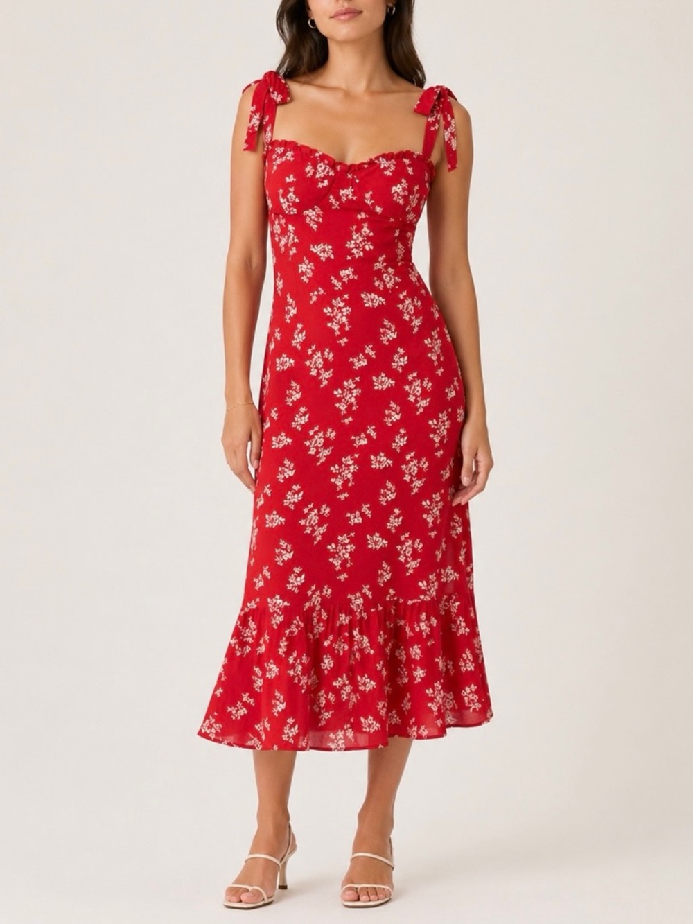 Reformation Nikita Dress in Summer Red Floral Size 8 NWT